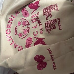 Essentials Cream Jacket with Pink Accents